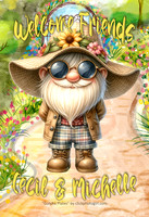 Garden Plate Template (Vertical 12x18) Summer Bearded Gnome (Thrash Version) copy
