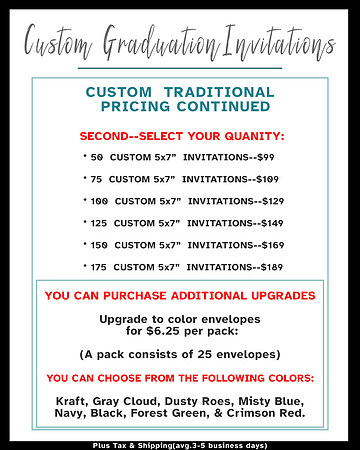 Web Page -  Custom Graduation Invitations Page #2  (Updated 01-2023)