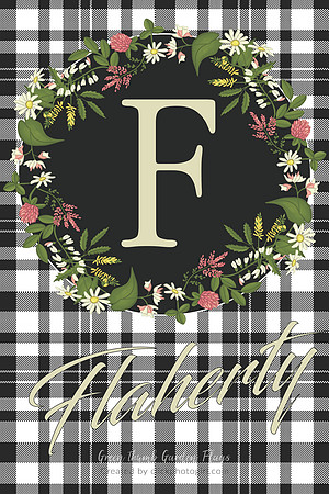 Peggy (Check Plaid Wreath -Garden Flag )-Ver#2