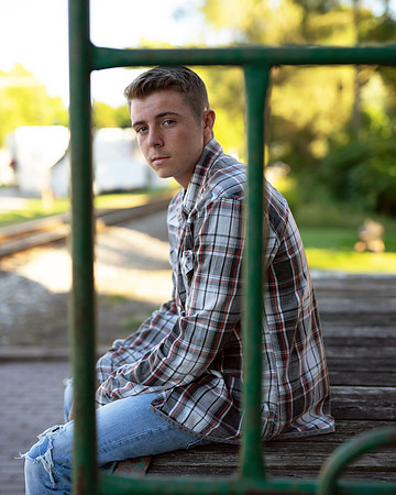 Kyle (sitting on wagon)