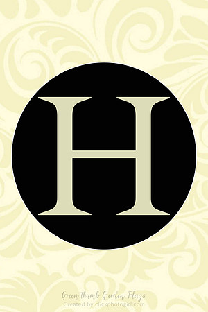 Creme Monogram Garden Flags (all versions)
