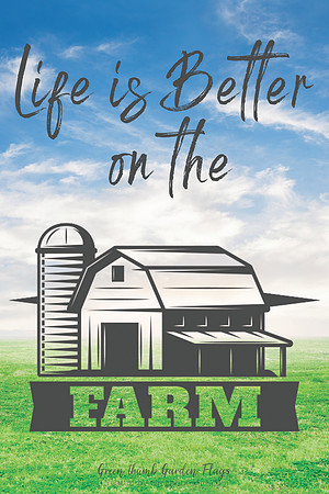 The farm (Garden Flag ) Blue sky BG