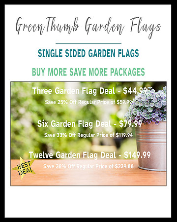 Web Page -Green thumb garden flags -Prices (Updated 09-2022)